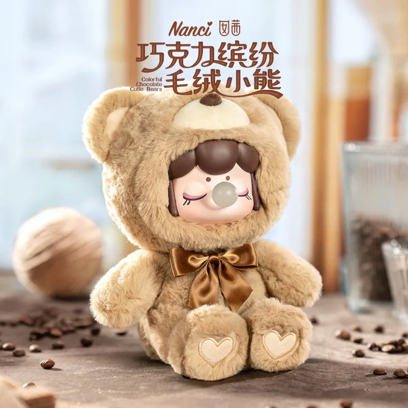 Robotime in stock Rolife Colourful Chocolates Cutie Bears Series Blind Box Vinyl Face Doll Kawaii Toys Surprise Collection Toy