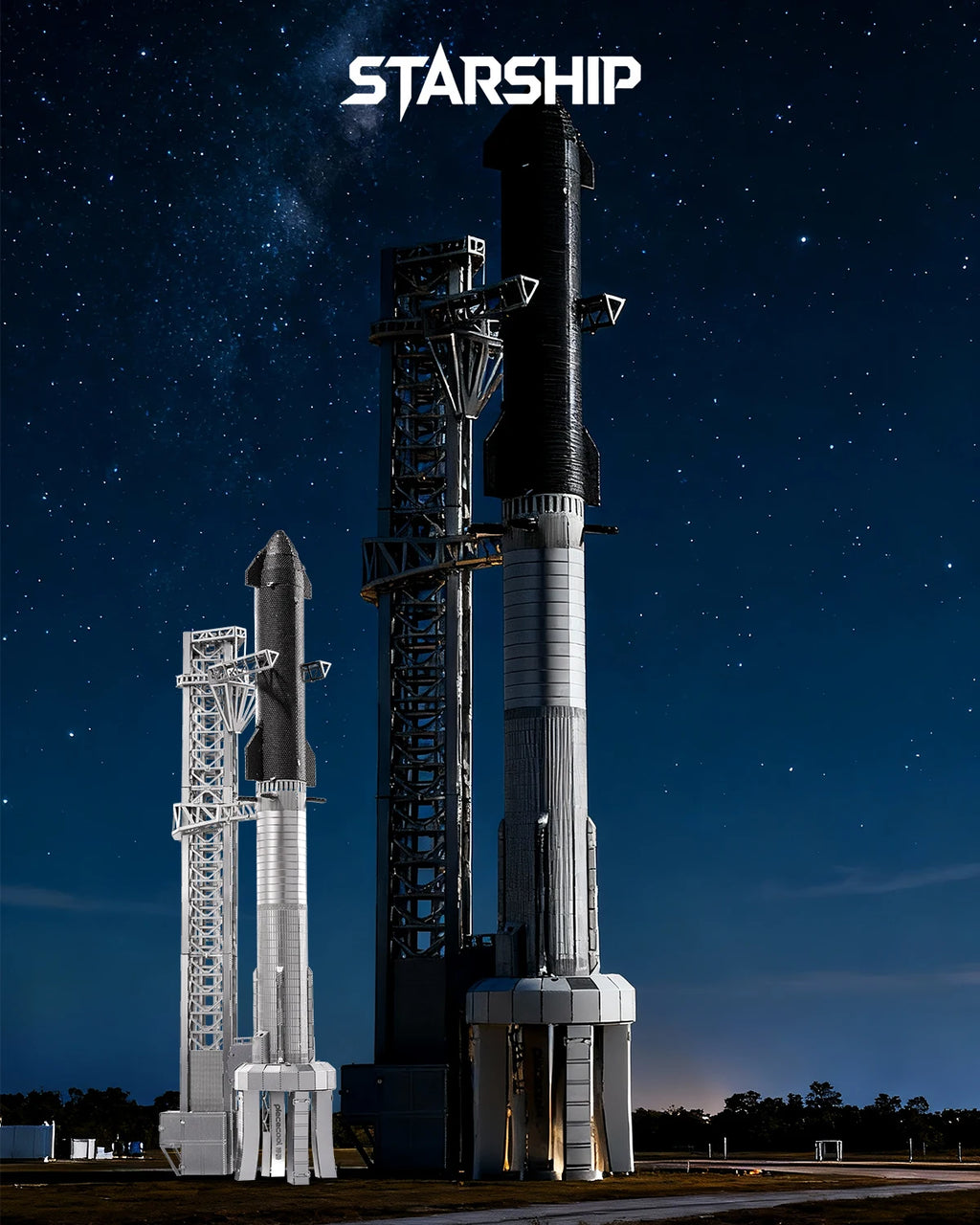 Piececool 3D Metal Model Kits Starship 3D Puzzles for Adult Brain Teaser Assembly DIY Set for Collection