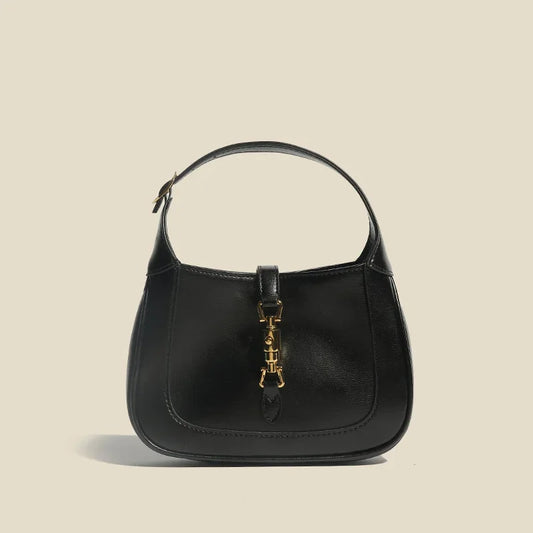 2024 New Vintage French Style Solid Color Underarm Bag Mini Saddle Bag Trendy Women's Summer Single Shoulder Slant Cross Handbag