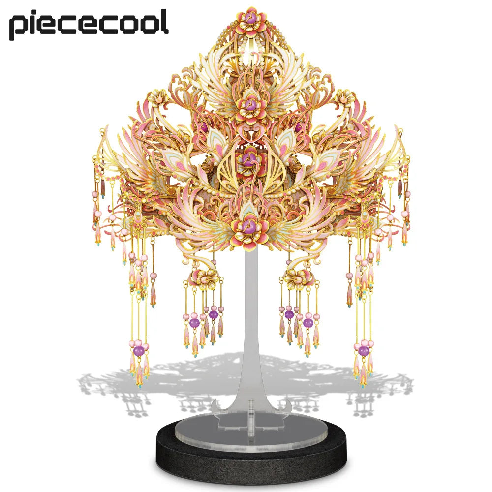 Piececool Metal Model Kits Lovely Flower Crown 3D Puzzles DIY Craft for Home Decoration Jigsaw Christmas Gifts