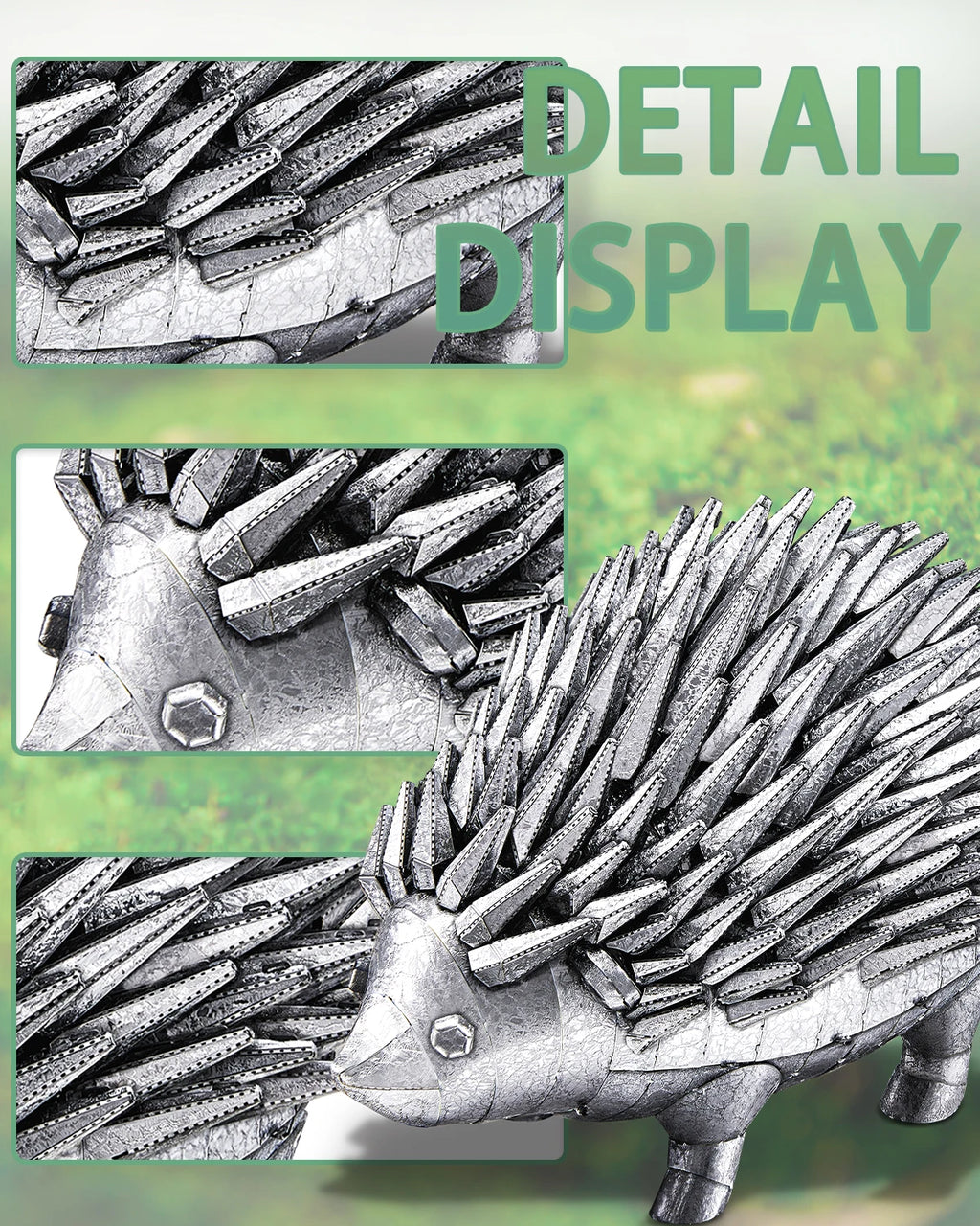 Piececool 3D Metal Model Kits Hedgehog 3D Metal Puzzles Jigsaw DIY Kits Creative Crafts for Brain Teaser