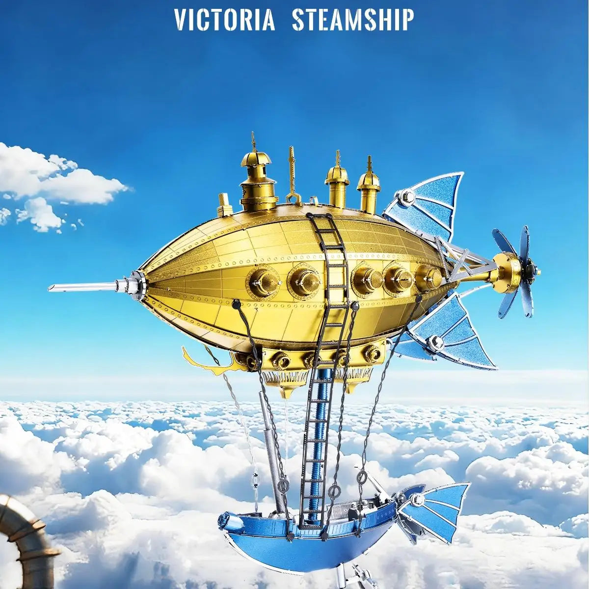 Piececool 3D Metal Model Kits for Adult Victoria Steamship 3D Metal Puzzles Assembly DIY Kit Jigsaw Toy for Adult Gifts