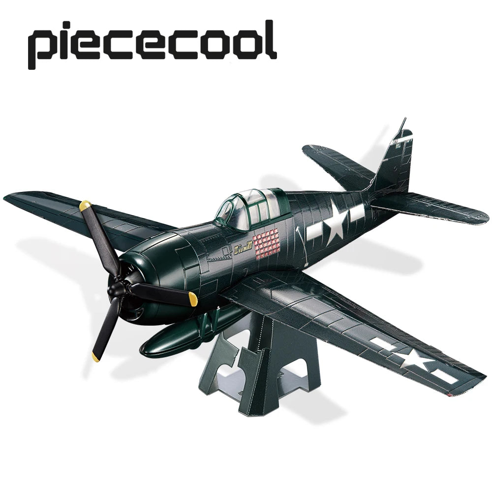 Piececool 3D Metal Puzzle GRUMMAN F6F HELLCAT Model Kits for Teens DIY Toy Jigsaw Birthday Gifts