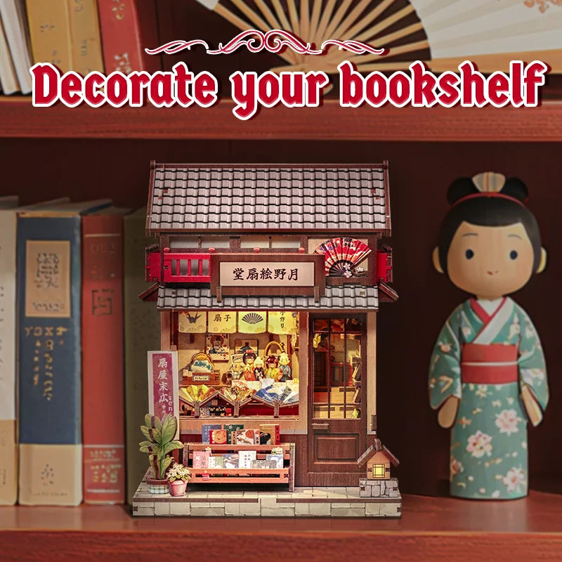 CUTEBEE Japanese Style Miniature Building Kits Dollhouse DIY Wooden Mini Doll House With Furniture for Party Birthday Gift