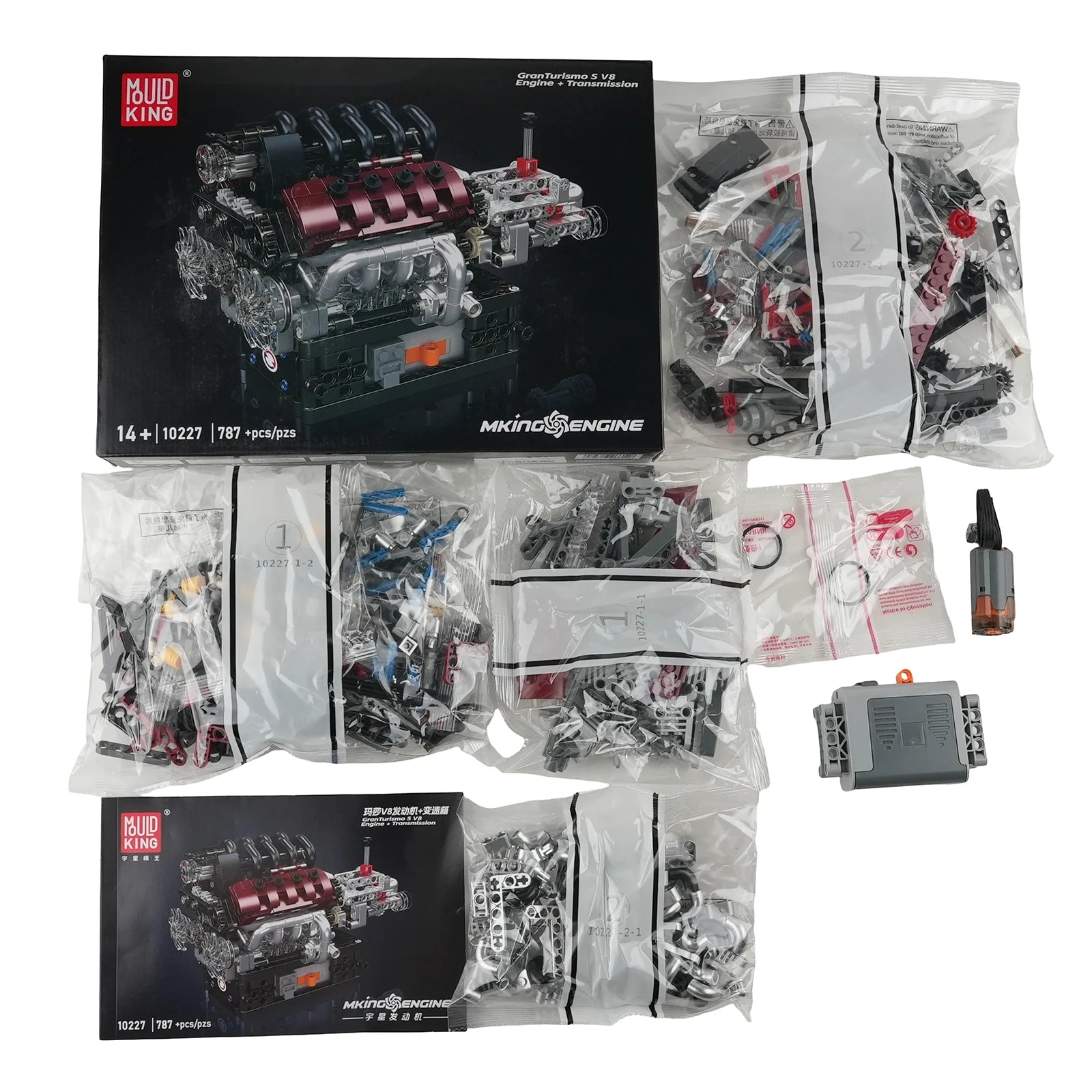 Simulation 10227 V8 Engine Model Technology Building Blocks With Motor+Transmission 787Pcs Assembled Collectible MOC Bricks Gift