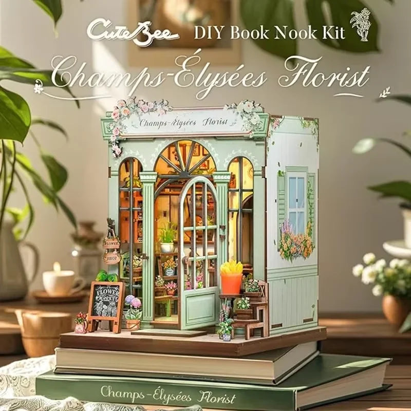 Cutebee Mini Miniature Dollhouse DIY Small House Kit Making Room Toys Home Bedroom Decorations Wooden Craft Doll houses