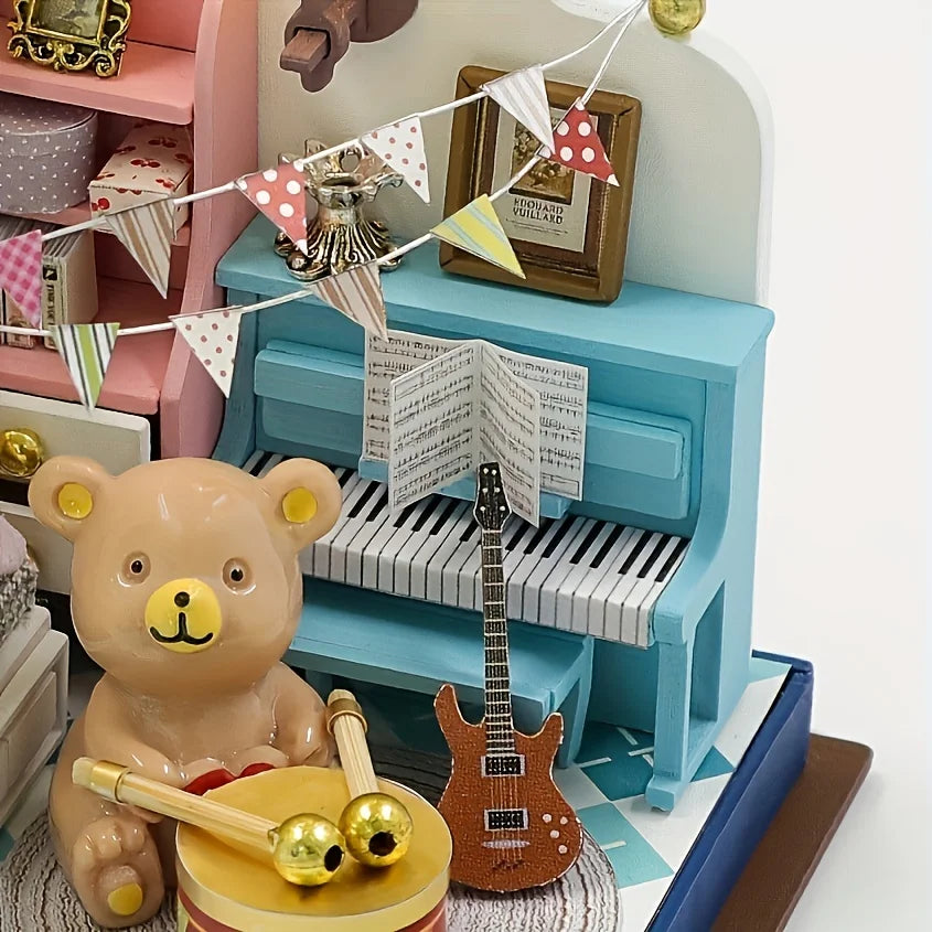 3D Dollhouse Kit for Adults - DIY Miniature House Craft for Stress Relief, Creative Christmas & Black Friday Gift, Home Decor