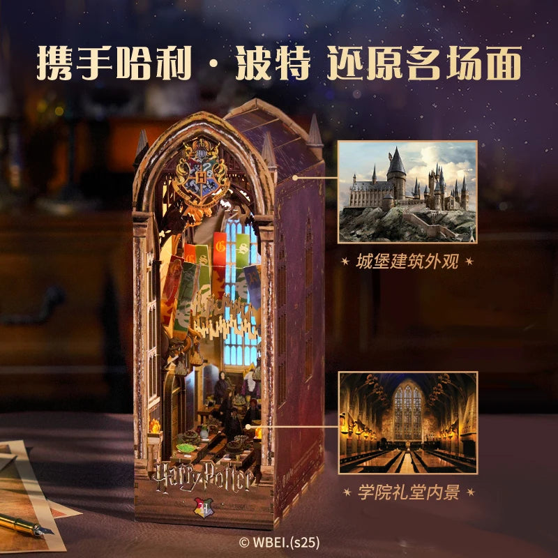 Tonecheer Journey To Europe Colorful Lights Building Block Dollhouse Diorama Model Kit DIY 3D Wooden Puzzle Decoration Toys Gift