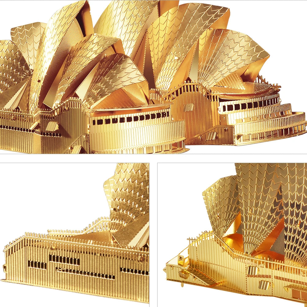 Piececool 3d Metal Puzzles-Sydney Opera House Building Kits DIY Jigsaw Models Brain Teaser for Adult