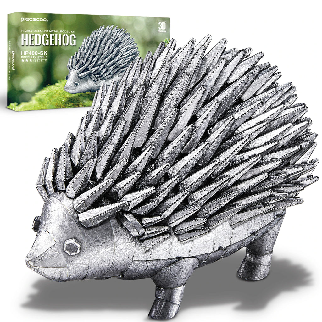 Piececool 3D Metal Model Kits Hedgehog 3D Metal Puzzles Jigsaw DIY Kits Creative Crafts for Brain Teaser