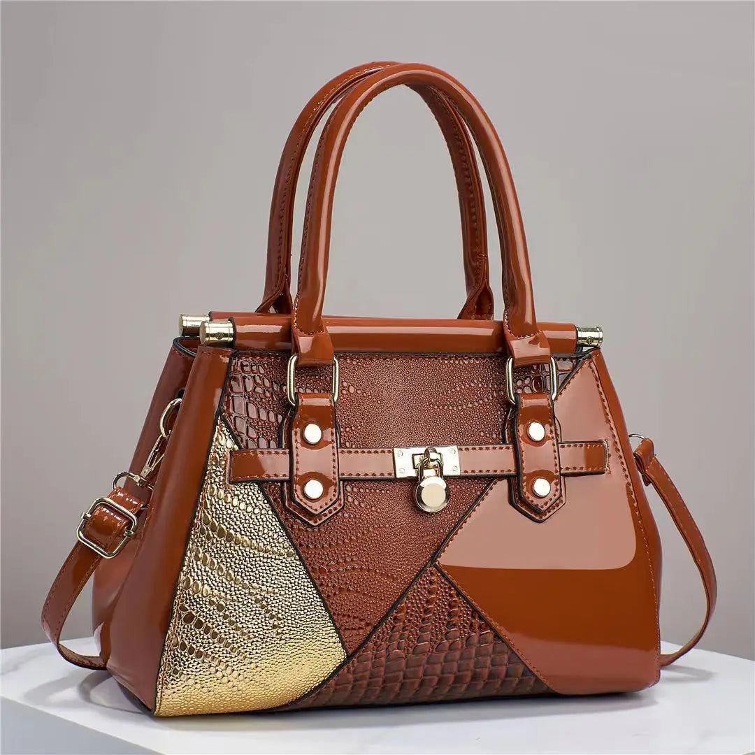 Fashionable New Women's Handbag Light Luxury Texture Lizard Pattern Colored Single Shoulder Bag Brand Trendy Crossbody Bag Women