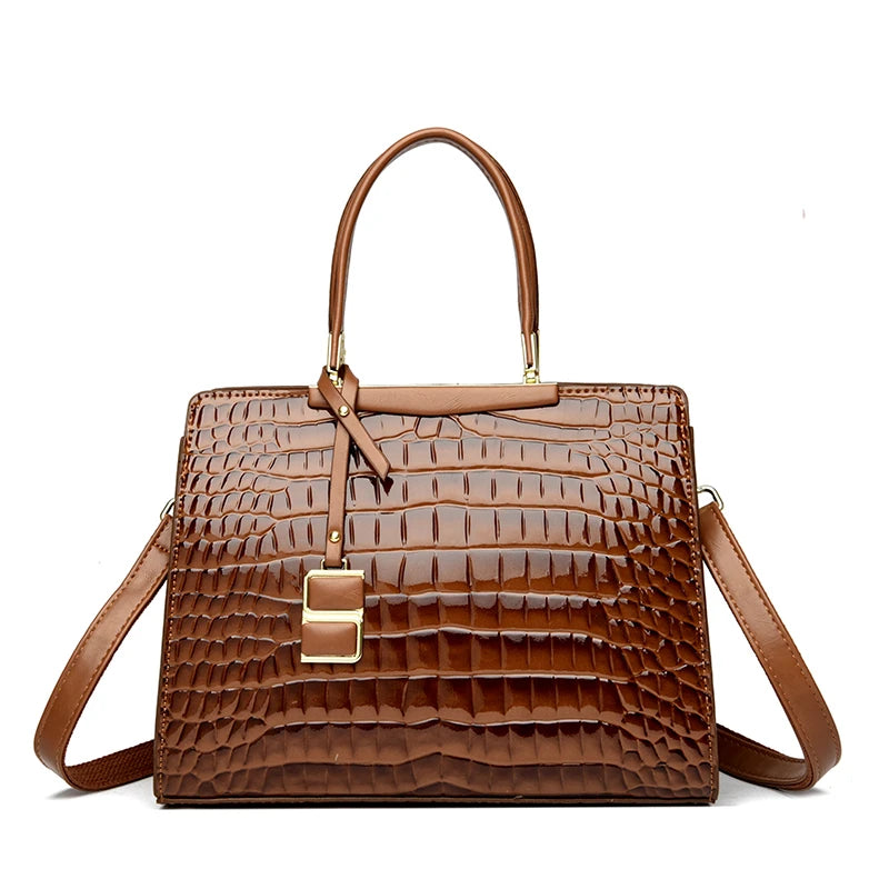 Commuting Sac Alligator Patent Leather Shoulder Crossbody Hand Bags for Women 2025 Brand Luxury Handbags Women Bags Designer