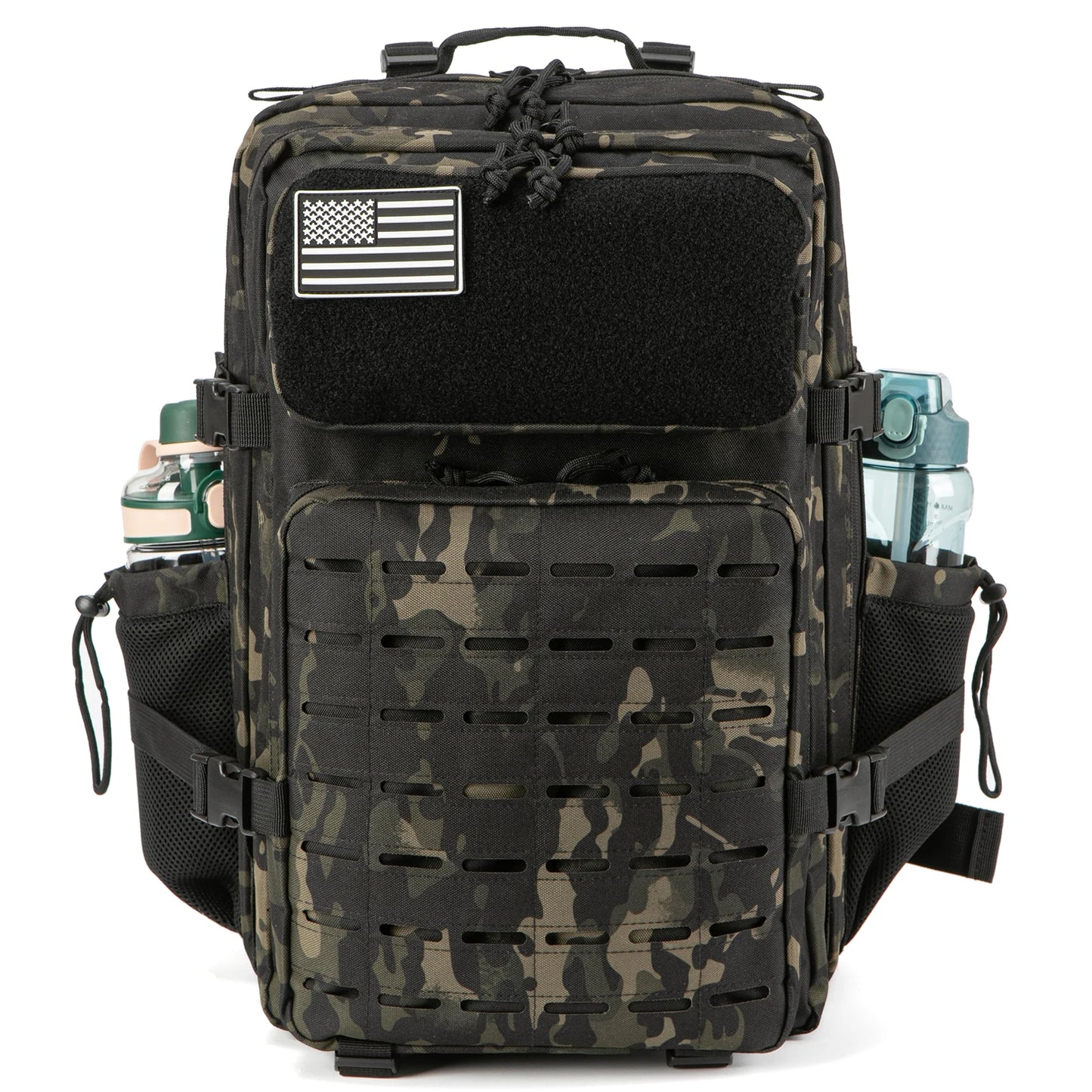 50L Tactical Backpack survival Bag Hunting MOLLE Backpack GYM For Men EDC Outdoor Hiking Rucksack Witch Bottle Holder