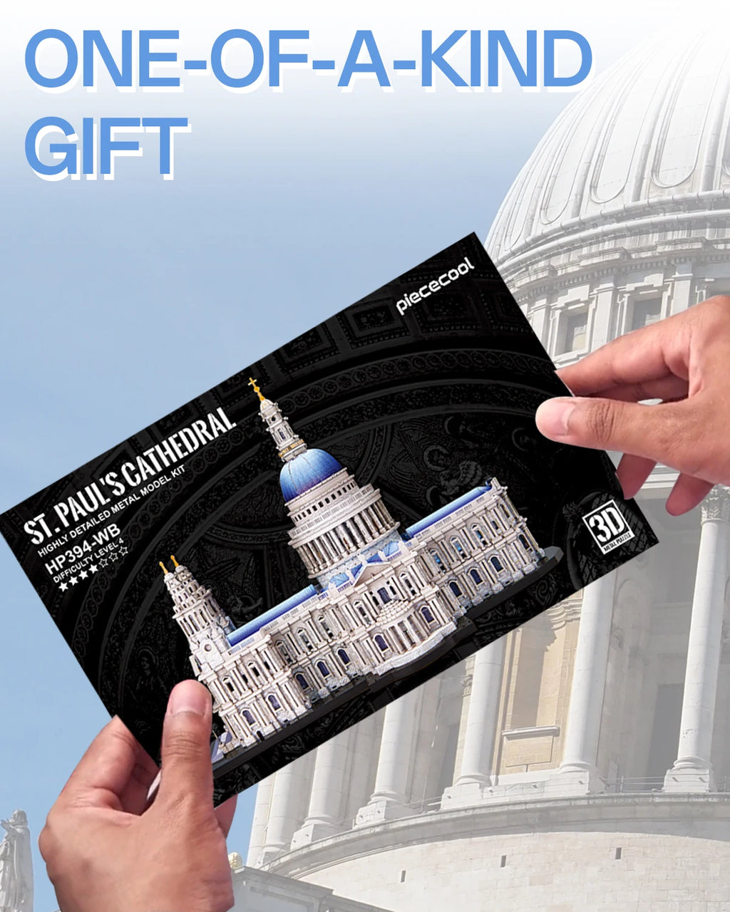 Piececool 3D Metal Model Kits St. Paul's Cathedral Metal 3D Puzzles Jigsaw DIY Kit Crafts for Home Decoration Best Gifts