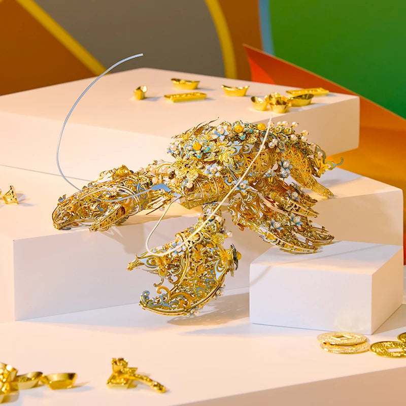 Piececool 3D Metal Model Kits Lobster 3D Puzzles Assembly Model Kits Jigsaw DIY Kit for Birthday Gifts