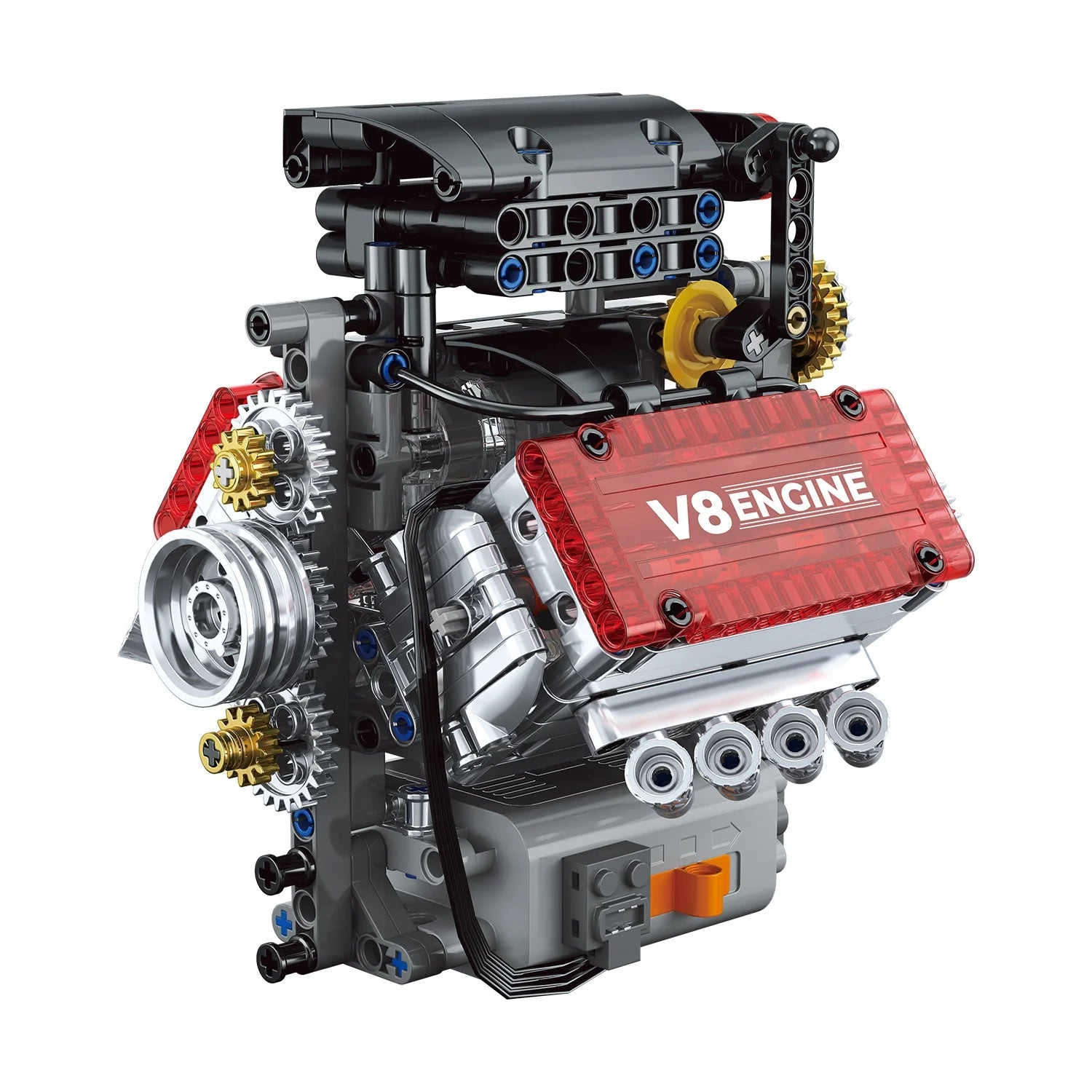 478PCS V8 Engine Building Blocks Set Electric Lifelike Desktop Model Education Toy for Children And Adults Gift