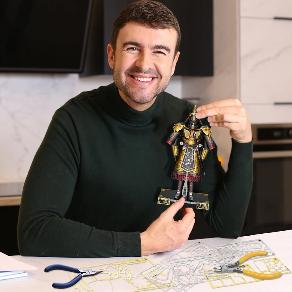 Piececool 3d Puzzles Helmet and Armour Set DIY Toys for Adults Jigsaw Metal Models Kit Christmas Gifts & Home Docor