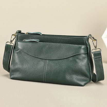 Genuine Leather Women's Bag Luxury High Quality Women Crossbody Bag Trendy Designer Cowhide Female Shoulder Bags 7651