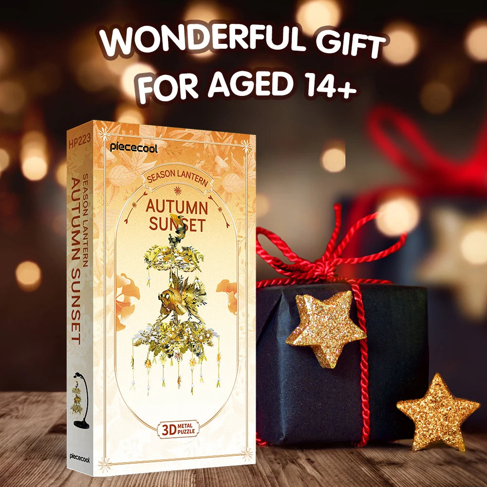 Piececool 3D Metal Puzzle Different Season Lantern Model Kits for Adult DIY Building Kits Decoration Gift