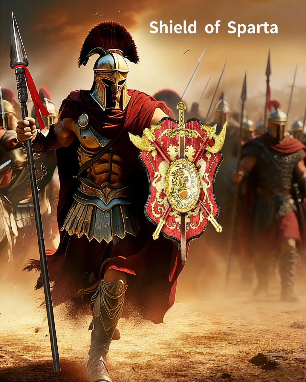 Piececool 3D Metal Model Kits Shield of Sparta 3D Metal Puzzles for Adult to Build Jigsaw Diy Kit for Home Decoration