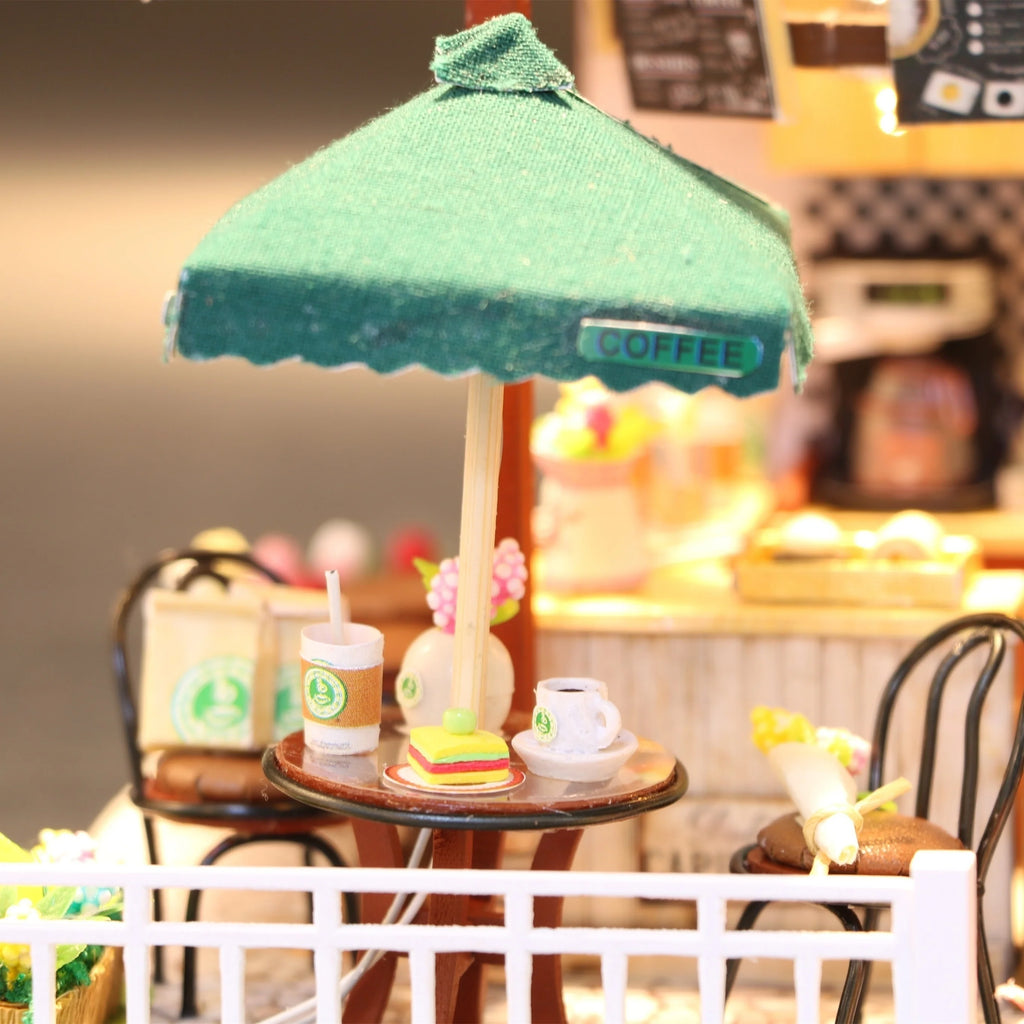 COFFEE TIME  DIY Miniature House Creative Birthday Gift Assembly Model Ornament Black Friday