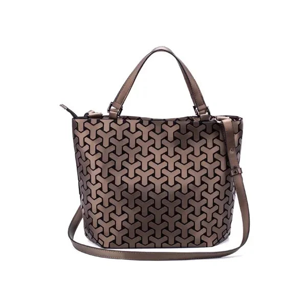 Luminous  big bag Holographic reflective geometric bags for women 2024 Quilted Shoulder Bags female Handbags bolsa feminina
