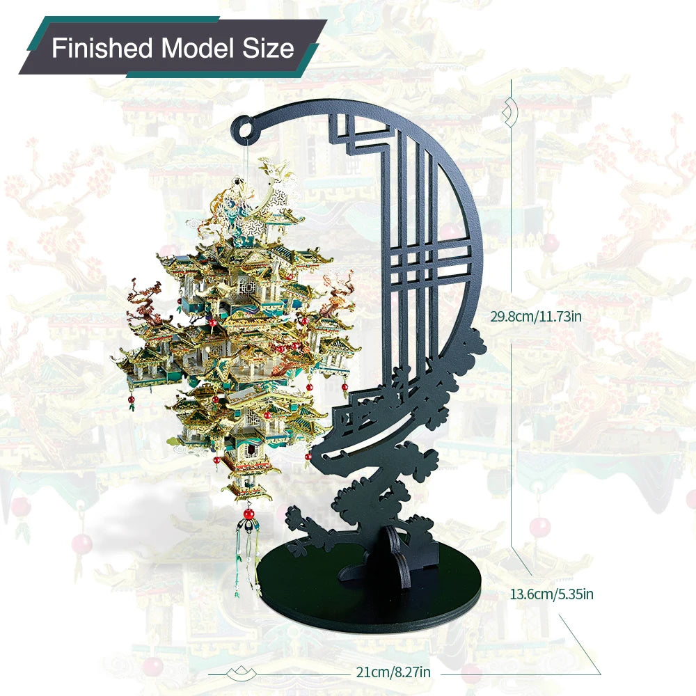 Piececool 3D Metal Puzzle DIY Model for Adult LOVERS PAVILION Brain Teaser Building Kits Best Gifts
