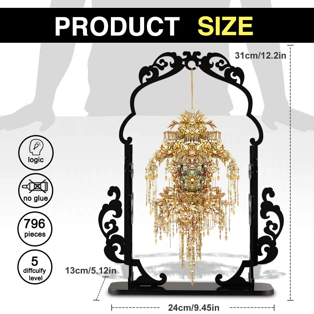 Piececool 3D Metal Puzzles Eternal Pendent Assembly Model Kits DIY Set Creative Toys for Teens Birthday Christmas Gifts