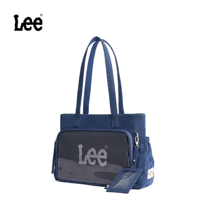 LEE Retro Women's Handbag Denim PVC Hand Bag Ladies Crescent-Shaped With Internal Brand Zipper Pocket Travel Daily Use сумка