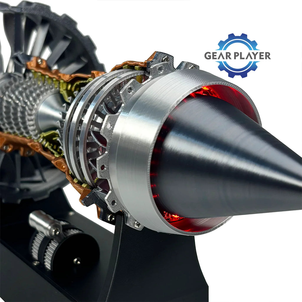 Turbojet Engine Model Kit Adjustable Speed Tail Flame Simulation for DIY Assembly and Science Projects