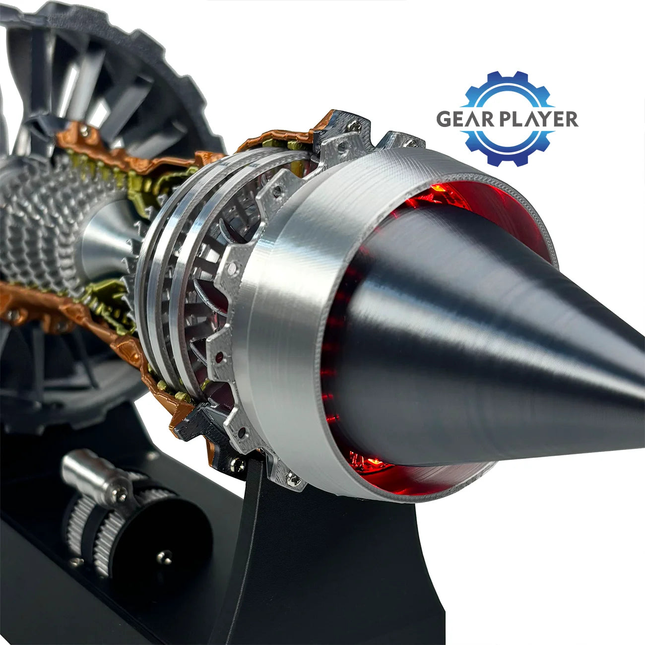 Turbojet Engine Model Kit Adjustable Speed Tail Flame Simulation for DIY Assembly and Science Projects