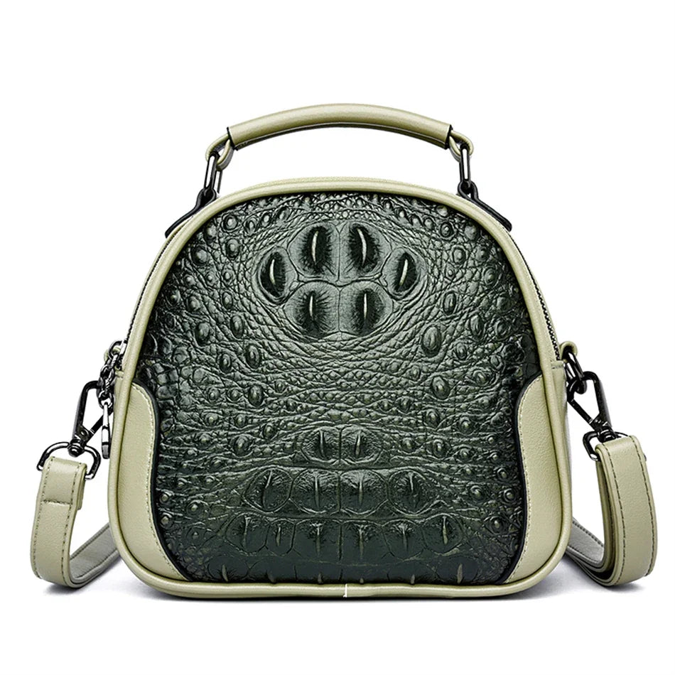 Brand Crocodile Leather Crossbody Bags for Women 2024 Female Shoulder Messenger Sac Luxury Designer Ladies Handbags and Purses