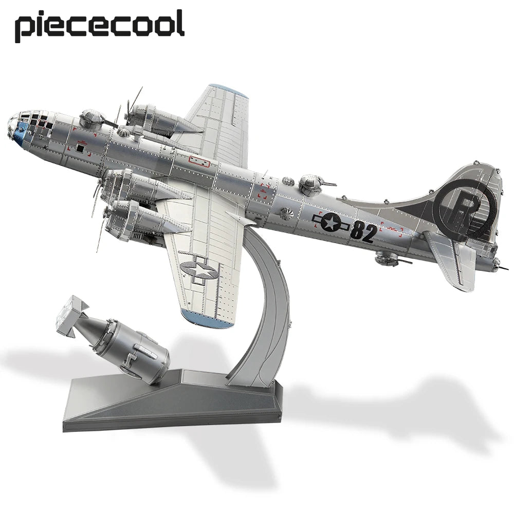 Piececool 3D Puzzles Airplane Metal Assembly Model Kits Creative Toys Jigsaw DIY for Adult Gifts 150Pcs