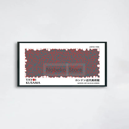 Modern Japanese Art Yayoi Kusama Large Horizontal Poster Panorama Prints Canvas Painting Wall Art Pictures Home Room Decoration