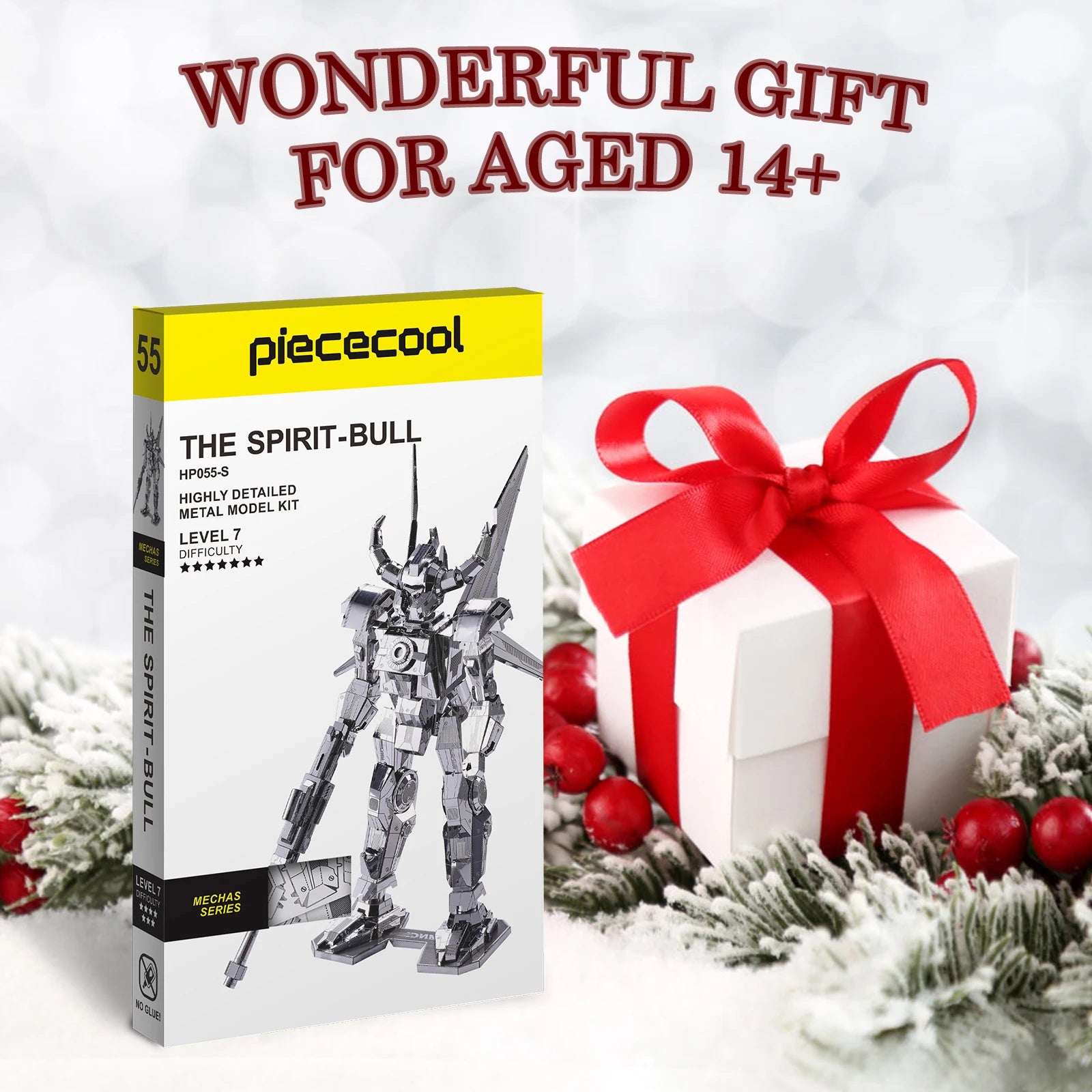 Piececool 3D Metal Puzzle Spirit-Bull Mech Model Kits DIY Jigsaw for Teens Best Birthday Gifts