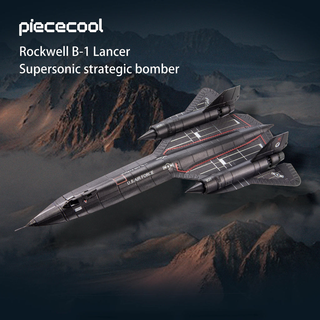 Piececool 3D Metal Puzzles Blackbird Reconnaissance Aircraft Assembly Model Kits Jigsaw DIY Toys for Adult