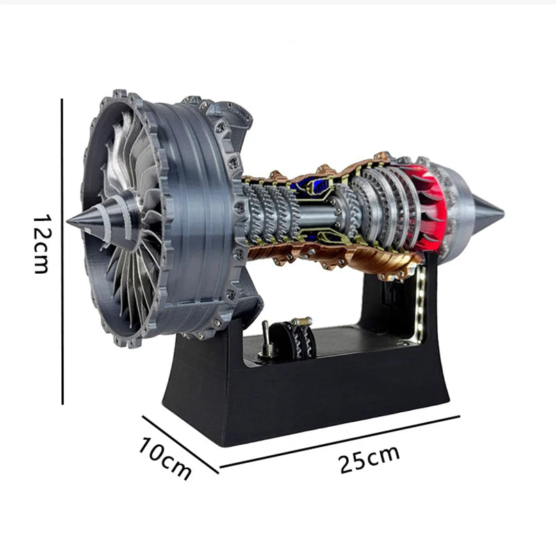 25CM TR-900 High Precision Simulation  Turbofan Engine Model  Toys Aviation Fan Collectibles Static Display Ornaments Gifts