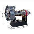 25CM TR-900 High Precision Simulation  Turbofan Engine Model  Toys Aviation Fan Collectibles Static Display Ornaments Gifts