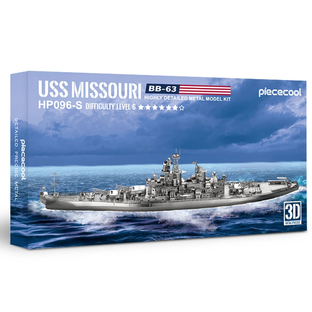 Piececool 3D Puzzles USS MISSOURI Battleship Metal Model Building Kits DIY Toys Jigsaw for Home Decoration Best Gifts