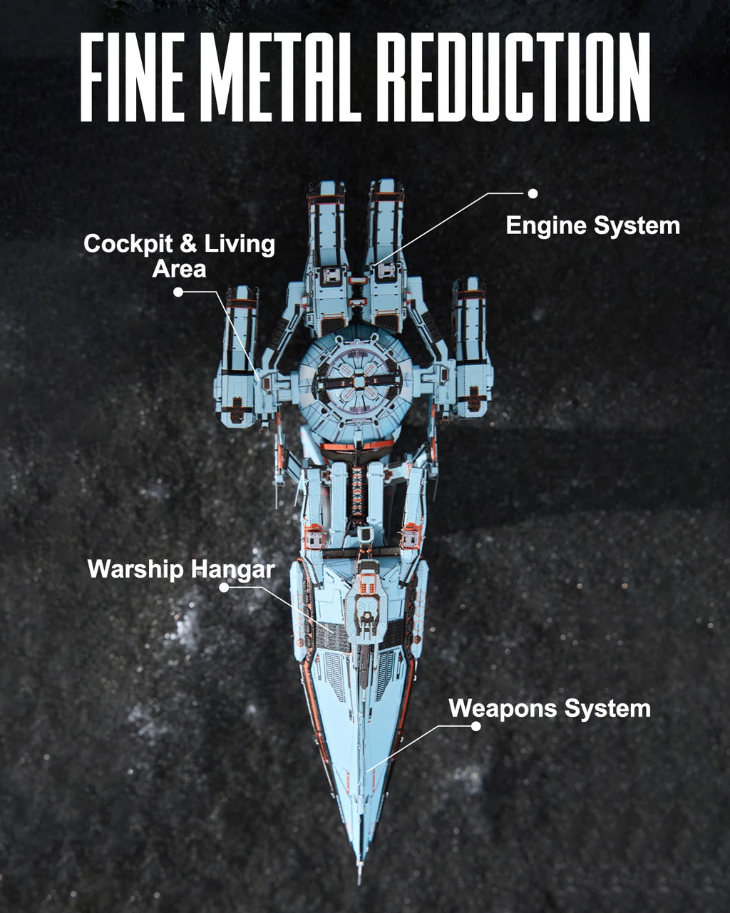 Piececool 3D Metal Puzzles Three Body Blue Space Natural Selection Metal Model Kit Assembly DIY Craft Jigsaw for Best Gift