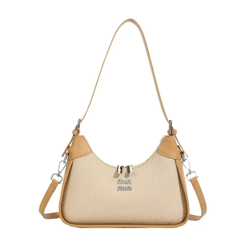 Fashionable Casual Women's Shoulder Bag Color Block Winter Hot Sale Of The Season Korean Style Simple Minimalist Handbag Crossbo