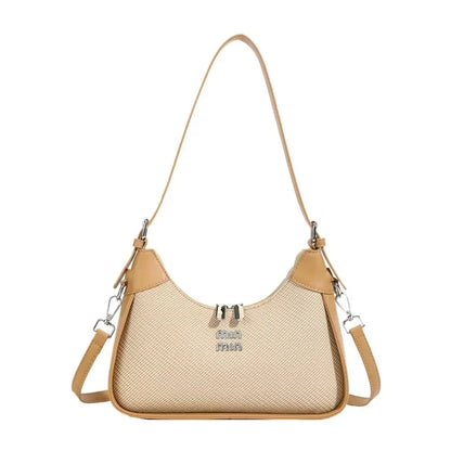 Fashionable Casual Women's Shoulder Bag Color Block Winter Hot Sale Of The Season Korean Style Simple Minimalist Handbag Crossbo