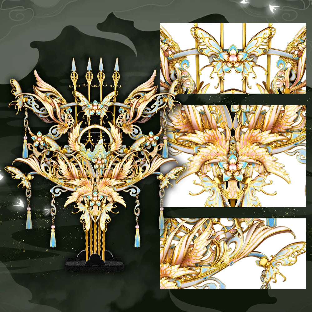 Piececool 3D Metal Puzzles Harp Comb DIY Set for Home Decoration Assembly Model Kits Birthday Gifts