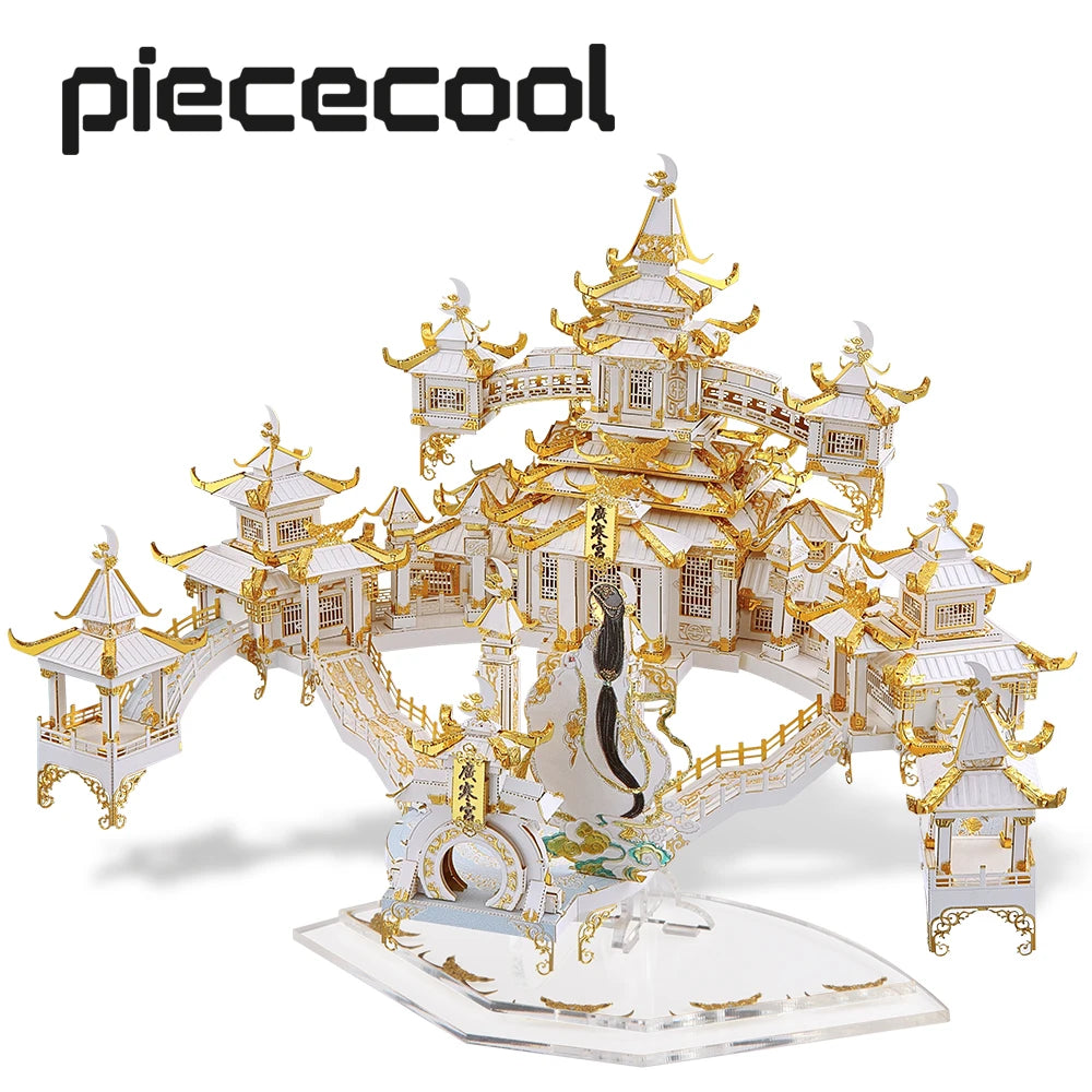 Piececool 3D Metal Puzzles-The Moon Palace Building Kits for Adult DIY Toys Model Kits Birthday New Year Gifts