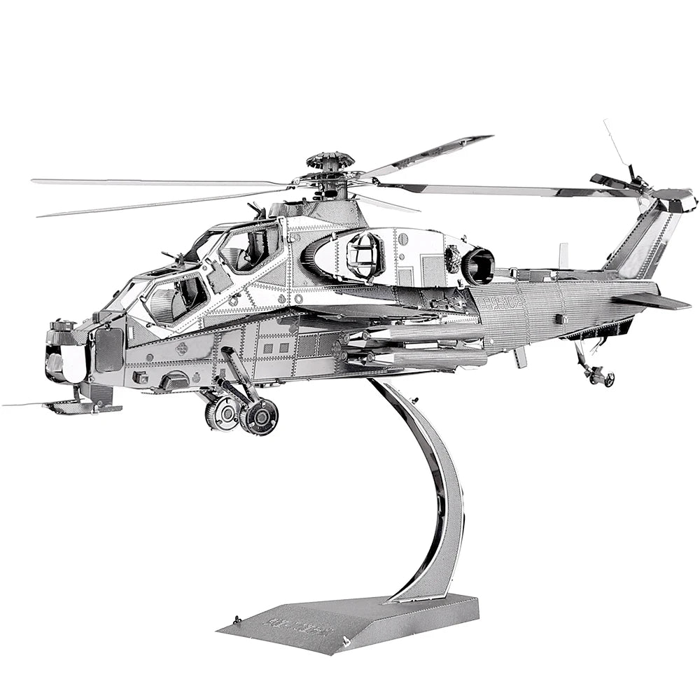 Piececool Model Building Kits Helicopter Aircraft Models 3D Puzzle DIY Fighter Toys for Teen Best Gifts for Christmas Birthday