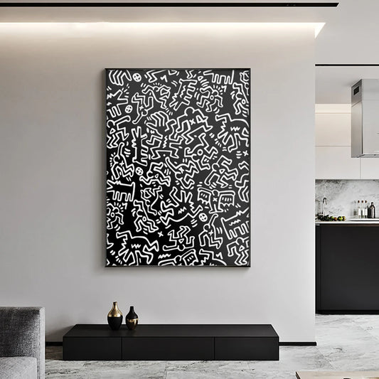 Keith Artwork Pictures Decorative Poster Nordic Abstract Canvas Painting Living Room Wall Art Prints Modern Home Decor Aesthetic