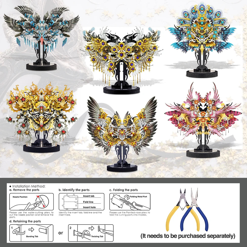 Piececool 3D Metal Puzzle Magic Decoration Jigsaw Assembly Model Kits DIY Toys Gifts for Adult