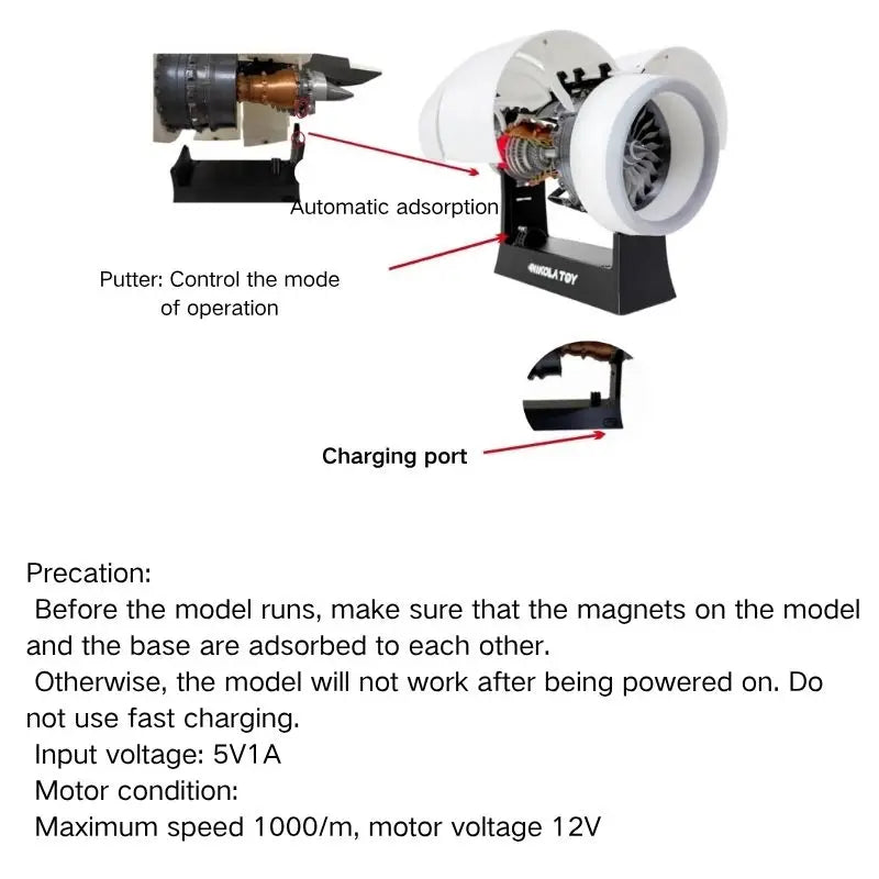 Small Rolls-Royce Trent900 aircraft turbofan engine model 35cm engine ornament startable gift
