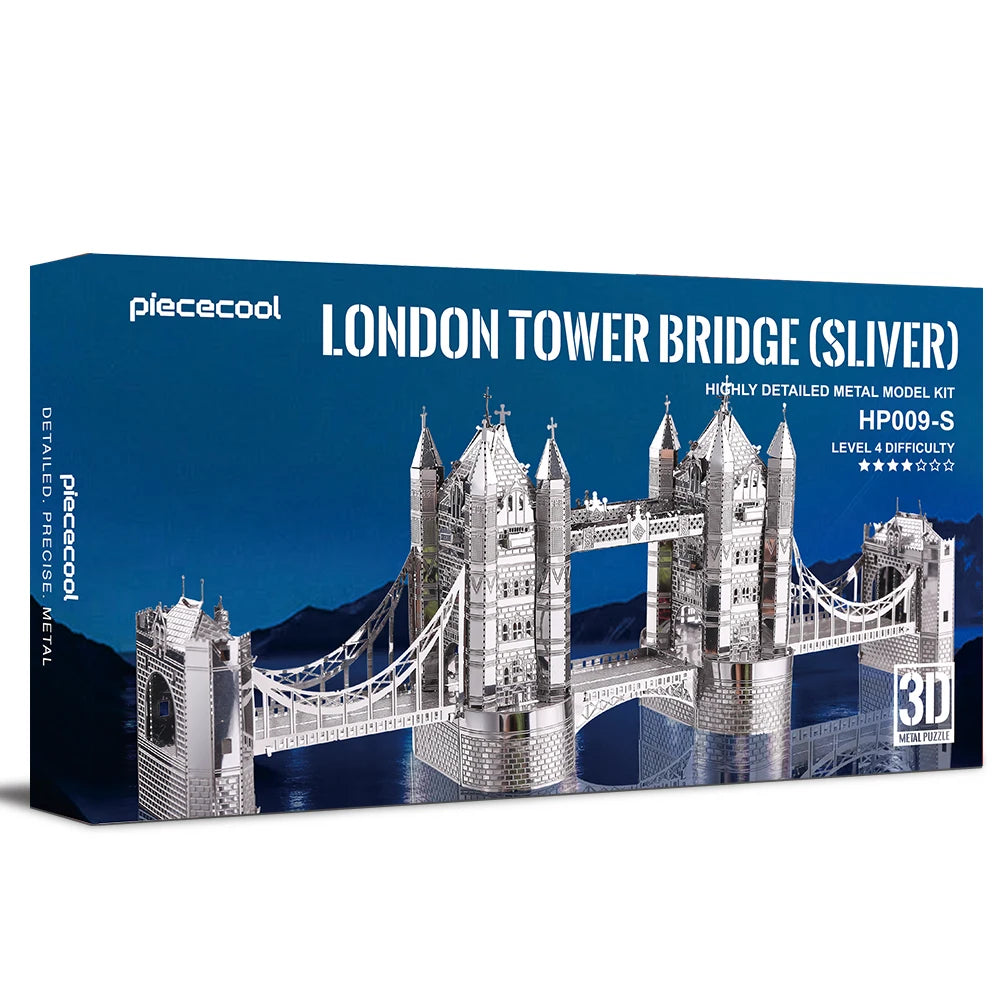 Piececool 3D Metal Puzzle -London Tower Bridge Jigsaw Toy ,Model Building Kits Christmas and Birthday Gifts for Adults