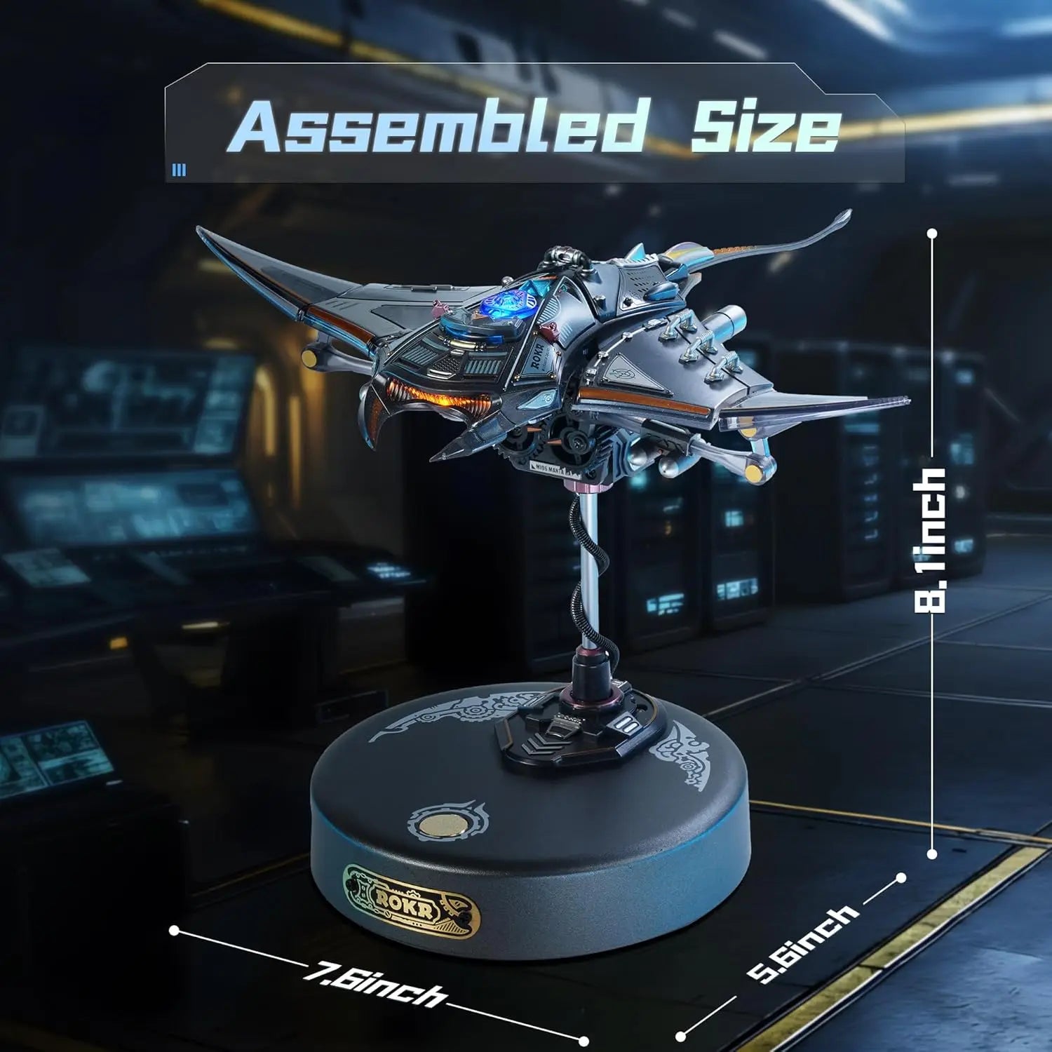 Robotime Rokr Manta Ray Mechanical Plastic Model Kits For Adults to Build 3D Puzzle Decoration Gift Idea For Toy Collectors Men